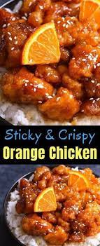 Sticky And Crispy Orange Chicken Recipe Easy Chinese Recipes Orange Chicken Recipe Recipes