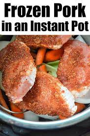 Place a steamer basket on the bottom of the pot. Frozen Pork Chops Instant Pot Style From Rock Hard To Perfectly Tender In Minutes Cooking Frozen Pork Chops Instant Pot Recipes Pork Chops Instant Pot Recipe