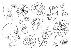 Abstract face earrings, blind contour, gold plated face outline on gold plated hooks, picasso, mismatch or two of the same kind daisysaige 5 out of 5 stars (160) Premium Vector Set One Line Drawing Abstract Face Of Woman With Shapes Seamless