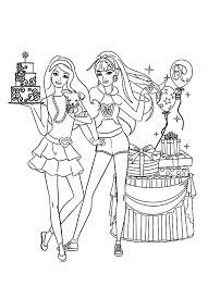 Many images of all birthday decorations such as birthday cake, balloon, gifts go with illustrations of barbie on each pages. Barbie Birthday Party Coloring Pages Bulk Color Birthday Coloring Pages Happy Birthday Coloring Pages Coloring Pages