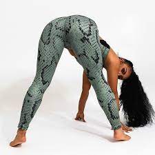 Wearing the right yoga clothing can really add to your practice. Buy Sexy Feet Yoga Pants Women S Green Snakeskin Suit High Waist 2 Piece Fitness Hip Up Running Femme At Affordable Prices Free Shipping Real Reviews With Photos Joom
