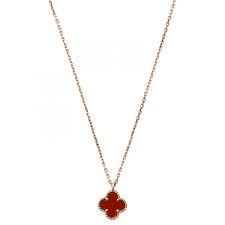 Discover exclusive designer van cleef & arpels products at the best prices with free shipping with buyma. Van Cleef Arpels Sweet Alhambra Clover Red Carnelian Rose Gold Pendant Necklace Van Cleef Arpels Tlc