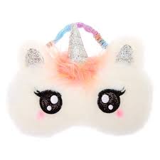 Claires Claire S Club Pastel Unicorn Sleeping Mask White Cute Sleep Mask Sleep Mask Headband Sale