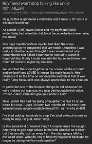 The halfway point between casual dating and serious relationships is often a gray area of dating exclusively. this is a great time to feel out whether your partner is right for you. Relationships Txt On Twitter Boyfriend Won T Stop Talking Like Uncle Iroh Help Https T Co Sojtxufpep