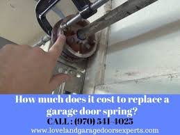 How Much Does It Cost To Replace A Garage Door Spring Garage Door Springs Garage Door Repair Garage Doors