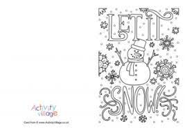 Winter, clothing, hats, pajama day, penguins, weather, winter animals. Let It Snow Colouring Page
