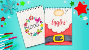 Caratulas para pintar de ingles. Haz Portadas Navidenas Para Tus Materias De La Universidad Especial De Navidad Youtube