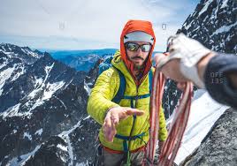 Ropes, harnesses, shoes, carabiners, cams, stoppers, ice tools, avalanche beacons, and more. Mountain Climbing Gear Stock Photos Offset