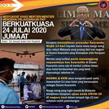Official page defence minister, ministry of defence malaysia, yb. Beginning July 24 Malaysians And Foreigners Coming Back From Overseas Will Have To Undergo 14 Days Of Compulsory Isolation At Designated Quarantine News From Mission Portal