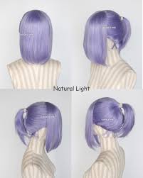 S 3 Ka056 Pastel Lavender Purple Ponytail Base Wig With Long Bangs