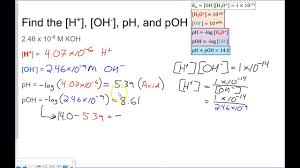 Ph, poh, pka, and pkb. Ph Poh Calculations Youtube