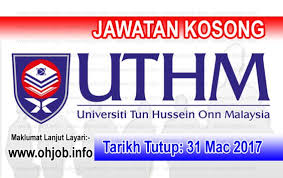 Jawatan kosong uthm 03 september 2017 universiti tun hussein onn malaysia (uthm) would like to invite. Pin On Iklan Jawatan Kosong