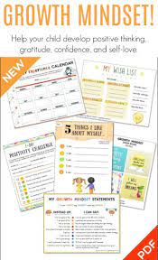 Growth Mindset Printables This Is A Set Of 30 Printable Worksheets And Activities For Kids Learning Activities Growth Mindset Activities For Autistic Children