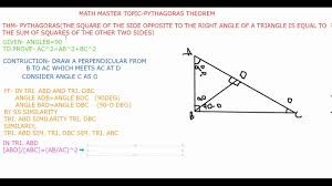 C2 = a2 + b2 atau kuadrat dalil phytagoras. Pythagoras Theorem Proof Proof In Hindi 100 Marks Using This Method Class 9 10 11 12 Youtube