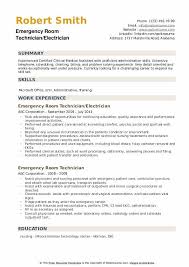 Emergency Room Technician Resume Samples Qwikresume