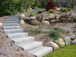 Connecticut Granite Steps Concrete Steps Landscape Steps Amp Stairs Landscape Stairs Garden Stairs Sloped Backyard Landscaping