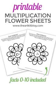 Multiplication Flowers Activity Sheets 0 To 12 Waldorf Montessori Learning Printable Homeschooling Math Supplemental Worksheets Multiplication Worksheets Multiplication Homeschool Math