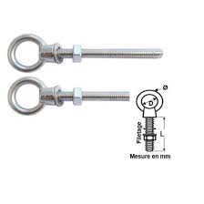 anneaux tige filetee inox a4 lot de 2 m12 mm longueur 120mm inox a4 piton accroche garde corps cdiscount bricolage