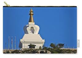 Stupa, Benalmadena, Andalucia, Spain #2 Zip Pouch by Pete Ridge