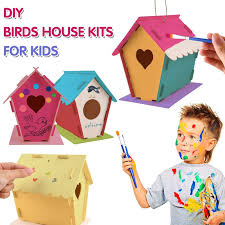 Before you begin making birdhouses. Diy Bird House Kit Build And Paint Birdhouse Wooden Arts And Crafts Girls Boys Toddlers Creative Activities Wooden Toys For Kids Aliexpress