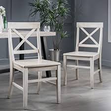 Christopher Knight Home Roshan Farmhouse Acacia Wood Dining Chairs Light Grey Wash In 2020 Farmhouse Dining Chairs Dining Chair Set Dining Chairs