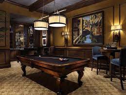 Pub Tables In The Game Room Artisan Crafted Iron Furnishings And Decor Blog Billiard Room Pool Table Room Billiards Room Decor