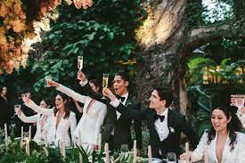 Did you scroll all this way to get facts about black tux dress? 26 Ways To Style Your Wedding Party