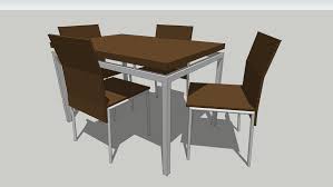 Pair your cosy 4 seater dining table with a set of handsome dining chairs. 4 Seat Dining Room Table 3d Warehouse