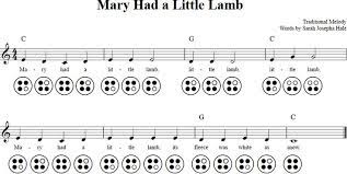 Mary Had A Little Lamb For Four Hole Ocarina Ocarina Music Ocarina Tabs Sheet Music
