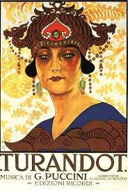 Promotional poster for Giacomo Puccini's opera "Turandot",
