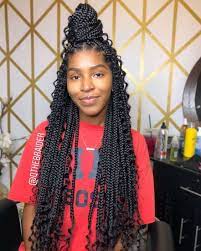 40 Bohemian Box Braids Protective Hairstyles Ideas Coils And Glory Braids Hairstyles Pictures Goddess Braids Hairstyles Braids For Long Hair