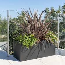 L100cm Zinc Galvanised Black Trough Planter By Primrose 98 99 Trough Planters Garden Troughs Planters