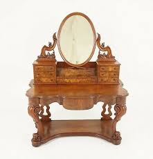 The ornate scrolls, rich gold color, and. Antique Victorian Burr Walnut Vanity Dressing Table Scotland 1870 B2125 Ebay