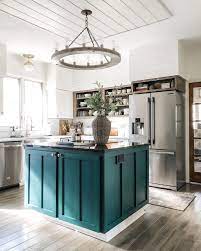 Kitchen Color Ideas Inspiration Benjamin Moore Teal Kitchen Cabinets Teal Kitchen Green Kitchen Island