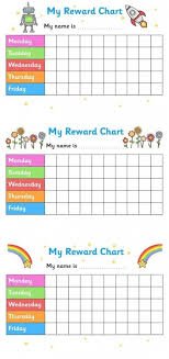 preschool reward chart printable activity shelter