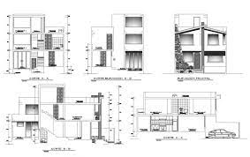 Check spelling or type a new query. Elevation And Section Drawing Of Residential Apartment 2d View Dwg File Building Design Bungalow Design Architecture
