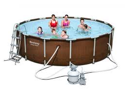 Bestway Steel Pro Pool Set 427x107 Rattan Mit Sandfilter 56650 Frame Pools Hersteller Bestway Pools Pool Gigant De Bestway Und Intex Pools Von Deutschlands Pooldiscounter