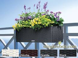 Table of contents show the 10 best balcony railing planters finish the balcony railing planter this balcony railing planter from united frames and products comes in a rectangular dark. Balconera Deck Planter Box Fits Any Railing Shape Windowbox Com