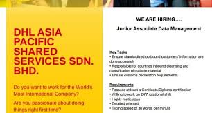 Posts about dhl asia pacific shared services sdn bhd. A Shout Out To Fresh Graduates