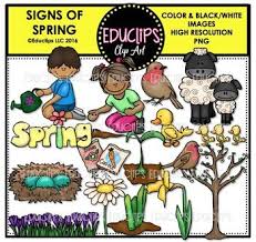 Signs Of Spring Clip Art Bundle Educlips Clipart Art Bundle Clip Art Spring Clipart