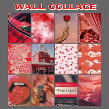 Girls and boys just wanna have fun! Aesthetic Collage Pastel Red Wall Kit 6pcs Coated Wall Poster Kit Decoration Shopee Philippines
