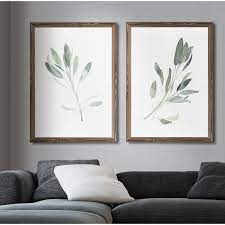Simple Sage I By Vincent Van Gogh 2 Piece Picture Frame Painting Print Set Wall Art Living Room Living Room Art Dining Room Wall Art