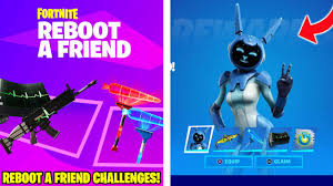 The promo gives you a chance to win brand new cosmetics for playing fortnite season 5 with friends that haven't logged in for some time. How To Get Reboot A Friend Challenges In Fortnite Battle Royale How To Complete Youtube