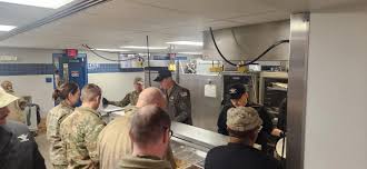 This afternoon, Lt. Col. Dove and the services flight kicked off the  holiday season with an incredible meal. Col. Hyland and company stepped in  and tagged out the Airmen to served lunch.