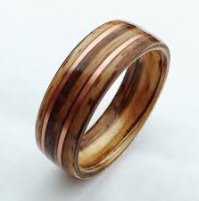 Bentwood Ring Zebrawood And Copper Wood Wedding Band Anniversary Wooden Ring Non Metal Ring Wooden Rings Wood Wedding Band Bentwood Rings
