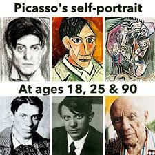 There was a very similar post a while ago about an artists self portraits while undergoing dementia. Picasso S Self Portrait At Different Ages Interestingasfuck