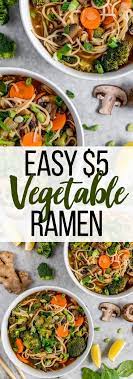 Easy 5 Vegetable Ramen Oil Free Budget Friendly Vegan Meal Recipe Cheap Healthy Meals Easy Healthy Recipes Cheap Vegan Meals