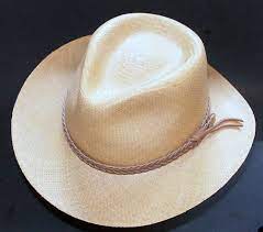 Orvis Men S Straw Hat Size L Xl Leather Band Genuine Panama Hand Woven Natural Leather Band Mens Straw Hat Hat Sizes