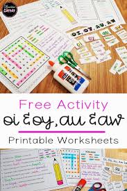 Vowel Digraph Oy Oi Aw Au Worksheets Phonics Activities Word Work Worksheets Phonics Worksheets Free