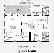 The Block Sky High Floorplan By Planit2d Floor Plans Apartment Floor Plan Beach House Floor Plans